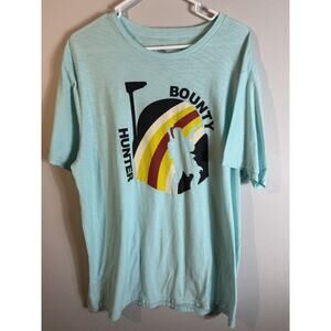 Disney Parks Star Wars Bounty Hunter Shirt Men's XL Boba Fett Blue‎ Graphic